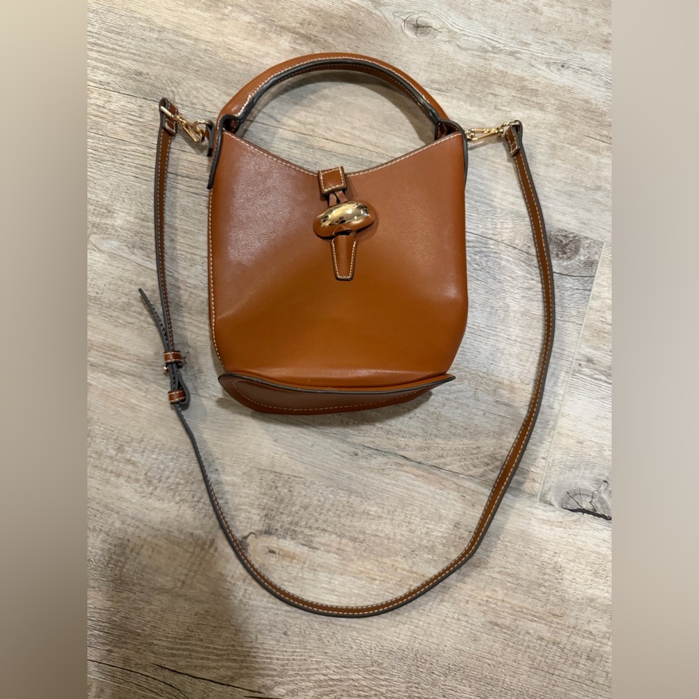 H&M Tan Crossbody Bag with Gold Accent